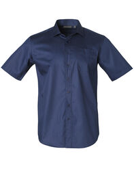 Mens Tape Seam Shirt Short Sleeve Navy