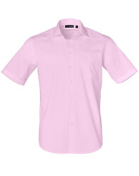Mens Tape Seam Shirt Short Sleeve Soft Pink
