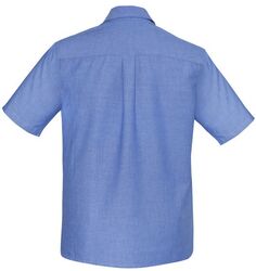 Mens Wrinkle Free Chambray Short Sleeve Shirt