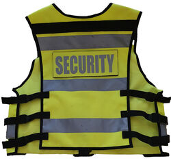 Multi Pocket Security Vest 3M Hi Vis Tape Yellow