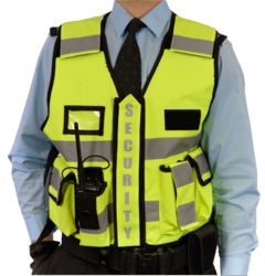 Multi Pocket Security Vest 3M Hi Vis Tape Yellow