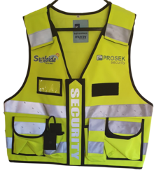 Multi Pocket Security Vest 3M Hi Vis Tape Yellow Special Prints 