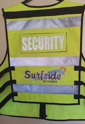 Multi Pocket Security Vest 3M Hi Vis Tape Yellow Special Prints 