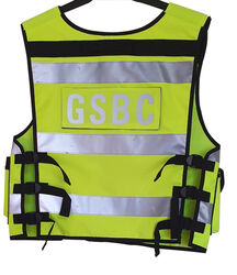 Multi Pocket Security Vest 3M Hi Vis Tape Yellow Special Prints 