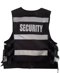 Multi Pocket Security Vest Black Hi Vis 3M