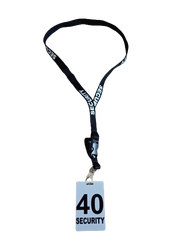 PVC White Security Numbers with Lanyard