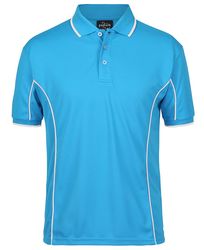 Piping Polo Aqua/White