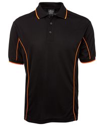 Piping Polo Black/Orange