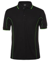 Piping Polo Black/Pea Green