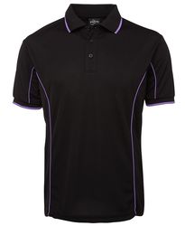 Piping Polo Black/Purple