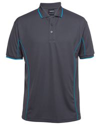 Piping Polo Charcoal/Aqua