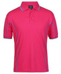 Piping Polo Hot Pink/Aqua