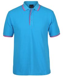 Polo   Men+39s Contrast Aqua/Hot Pink