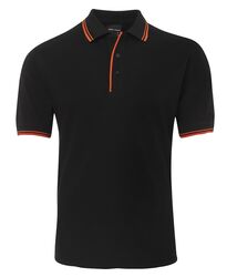 Polo   Men+39s Contrast Black/Orange