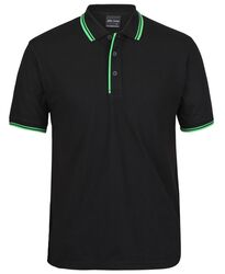 Polo   Men+39s Contrast Black/Pea Green