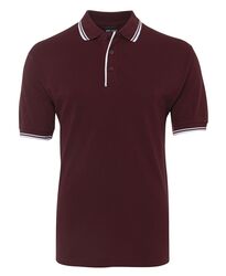 Polo   Men+39s Contrast Maroon/White 