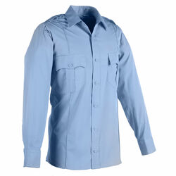 Poly Cotton Long Sleeve Premium Shirt Blue