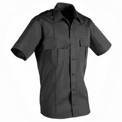 American Styling Poly Cotton Epaulet Short Sleeve Shirt
