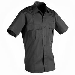 Poly Cotton Short Sleeve Premium Shirt Black