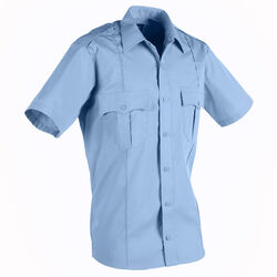 Poly Cotton Short Sleeve Premium Shirt Blue