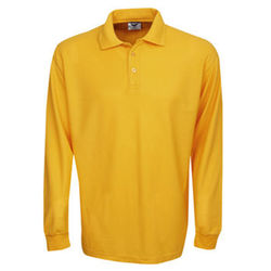 Premium Long Sleeve Pique Polo Gold