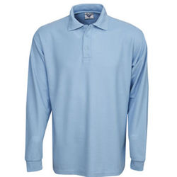 Premium Long Sleeve Pique Polo Sky