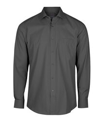 Premium Poplin Long Sleeve Shirt Charcoal