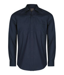 Premium Poplin Long Sleeve Shirt Navy