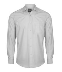 Premium Poplin Long Sleeve Shirt Silver