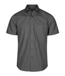 Premium Poplin Short Sleeve Shirt Charcoal