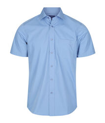 Premium Poplin Short Sleeve Shirt French Blue