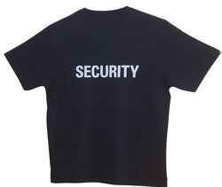 TEE WITH WHITE SECURITY TO REAR 