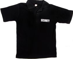 Security Polo Black Front