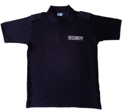 Security Polo With EpauletsReflective Security Black