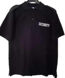 Security Polo With EpauletsReflective Security Black