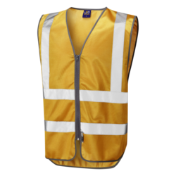 Metallic Colour Zipped Reflective Vest 