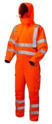 Stretch Coverall Orange Waterproof, Windproof and Breathable 
