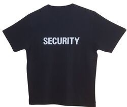 TEE WITH WHITE SECURITY TO REAR 12/13XL