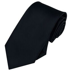 Tie Black Full Length 142cm
