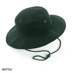 Wide Brim Hat heavy brushed cotton with metal eyelets Bottle