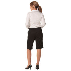 Womenand39s PolyViscose Stretch Knee Length Flexi Waist Shorts