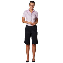 Womenand39s PolyViscose Stretch Knee Length Flexi Waist Shorts