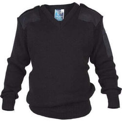 Wool Mix Epaulette Jumper Navy