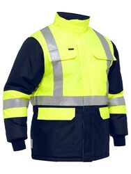 X TAPED TWO TONE HI VIS FREEZER JACKET Navy/Yellow